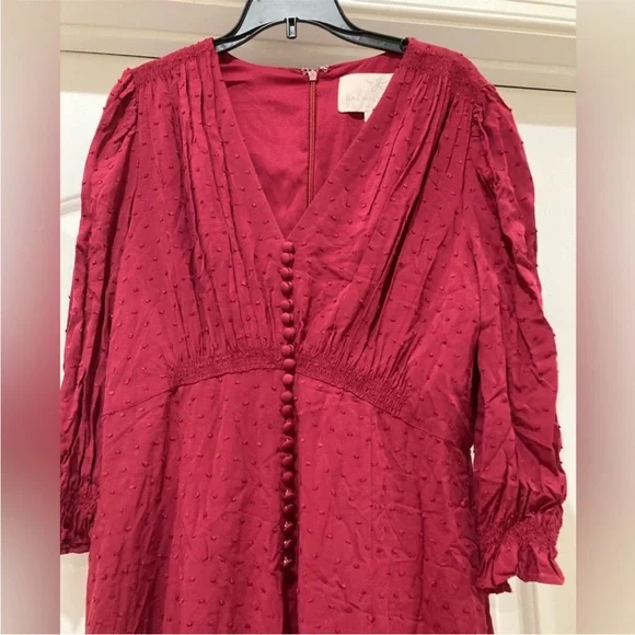 Gal Meets Glam Red MIDI Dress with long Sleeve Good condition - Picture 8 of 15